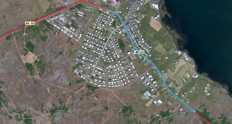 Framkvæmdir við Garðskagaveg í Garði 8. og 11. ágúst